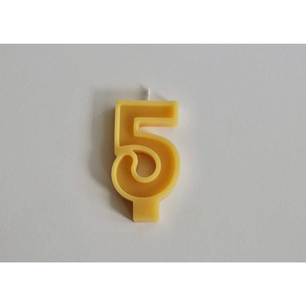 Beeswax Birthday Number Candle - Wild Creek Co