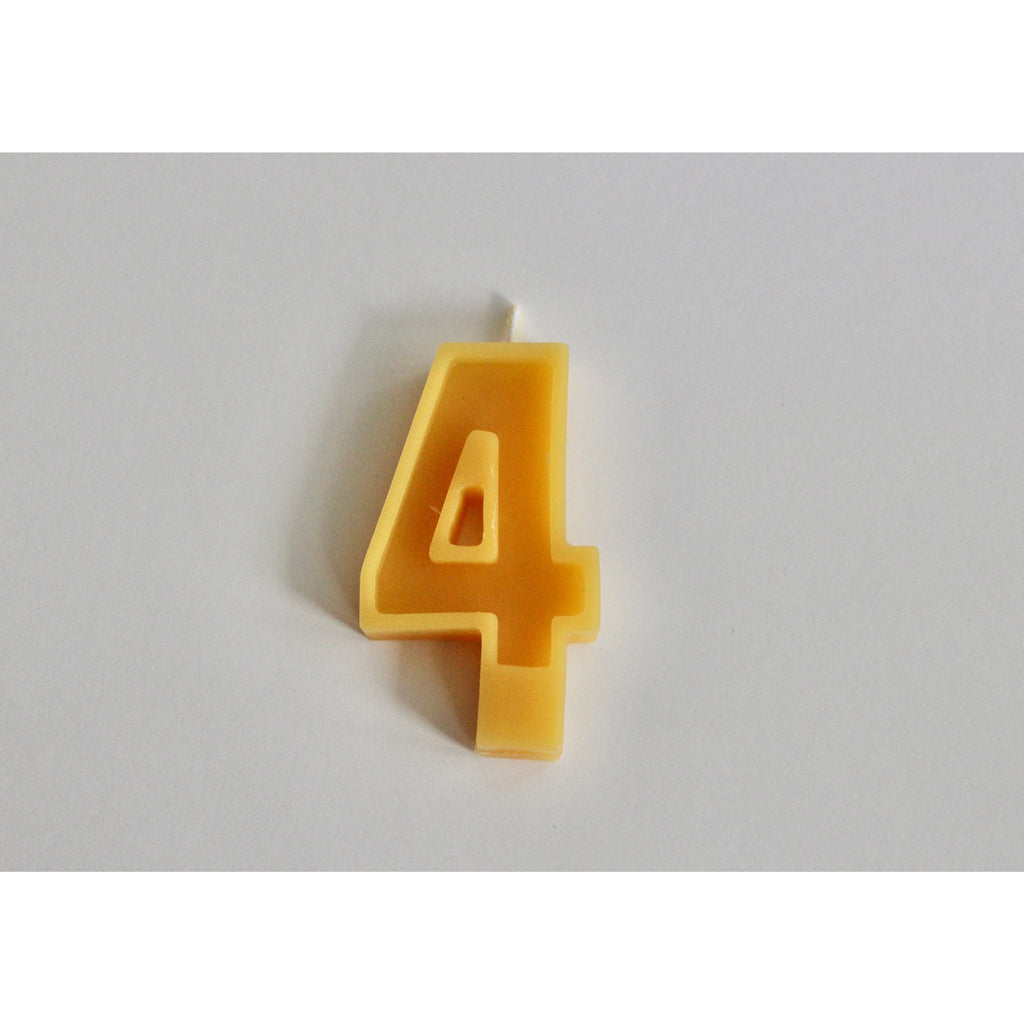 Beeswax Birthday Number Candle - Wild Creek Co