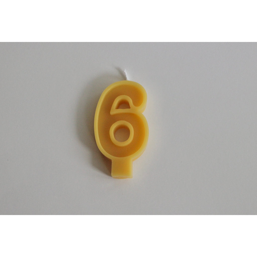 Beeswax Birthday Number Candle - Wild Creek Co