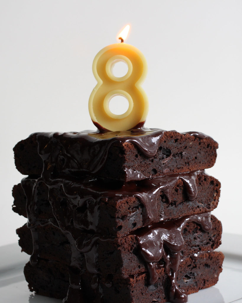 Beeswax Birthday Number Candle - Wild Creek Co