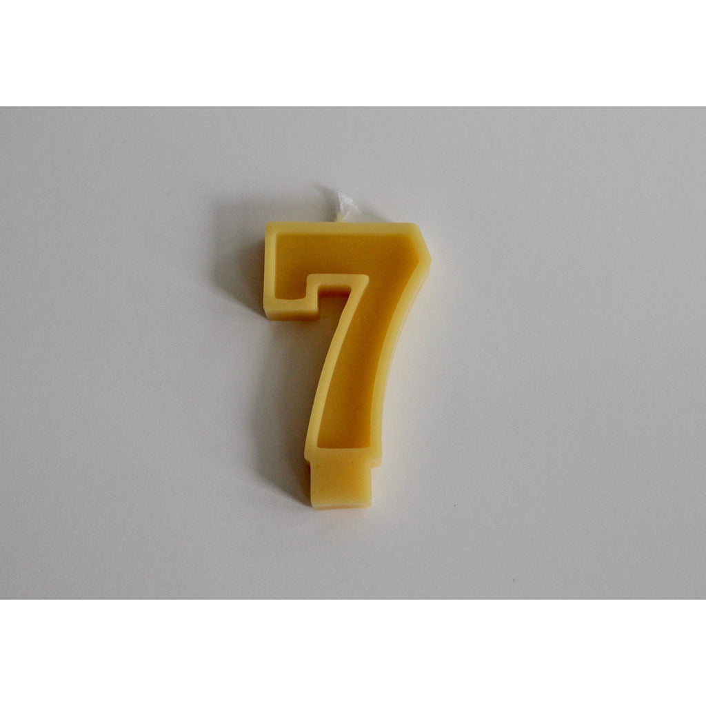 Beeswax Birthday Number Candle - Wild Creek Co