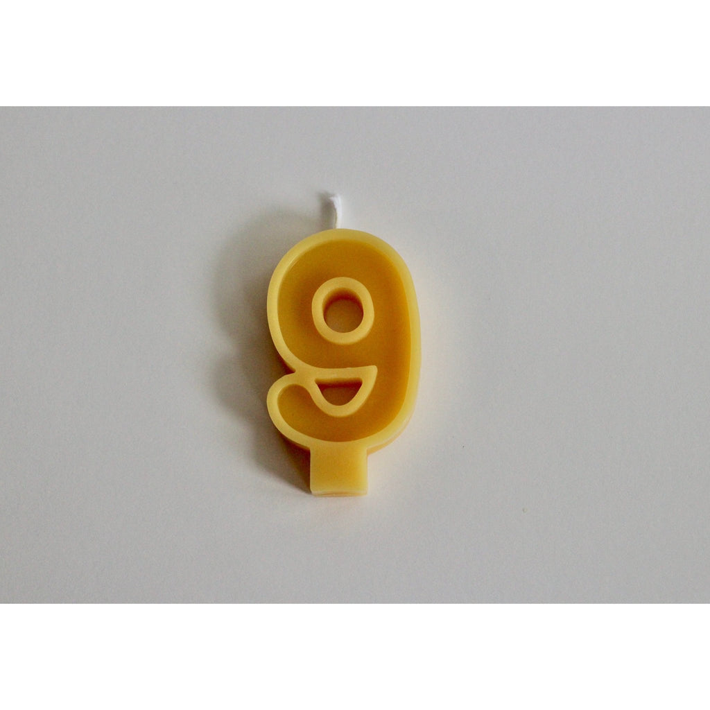 Beeswax Birthday Number Candle - Wild Creek Co