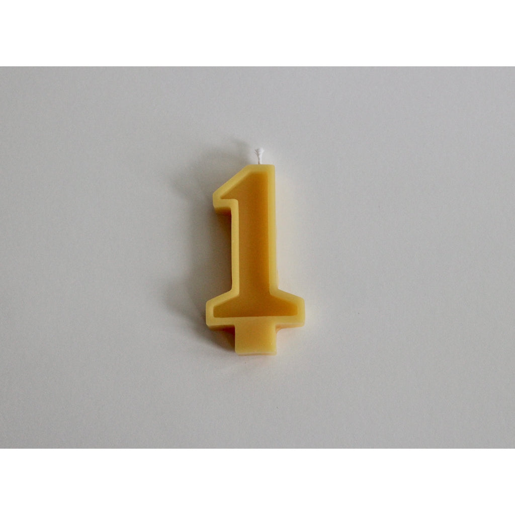 Beeswax Birthday Number Candle - Wild Creek Co