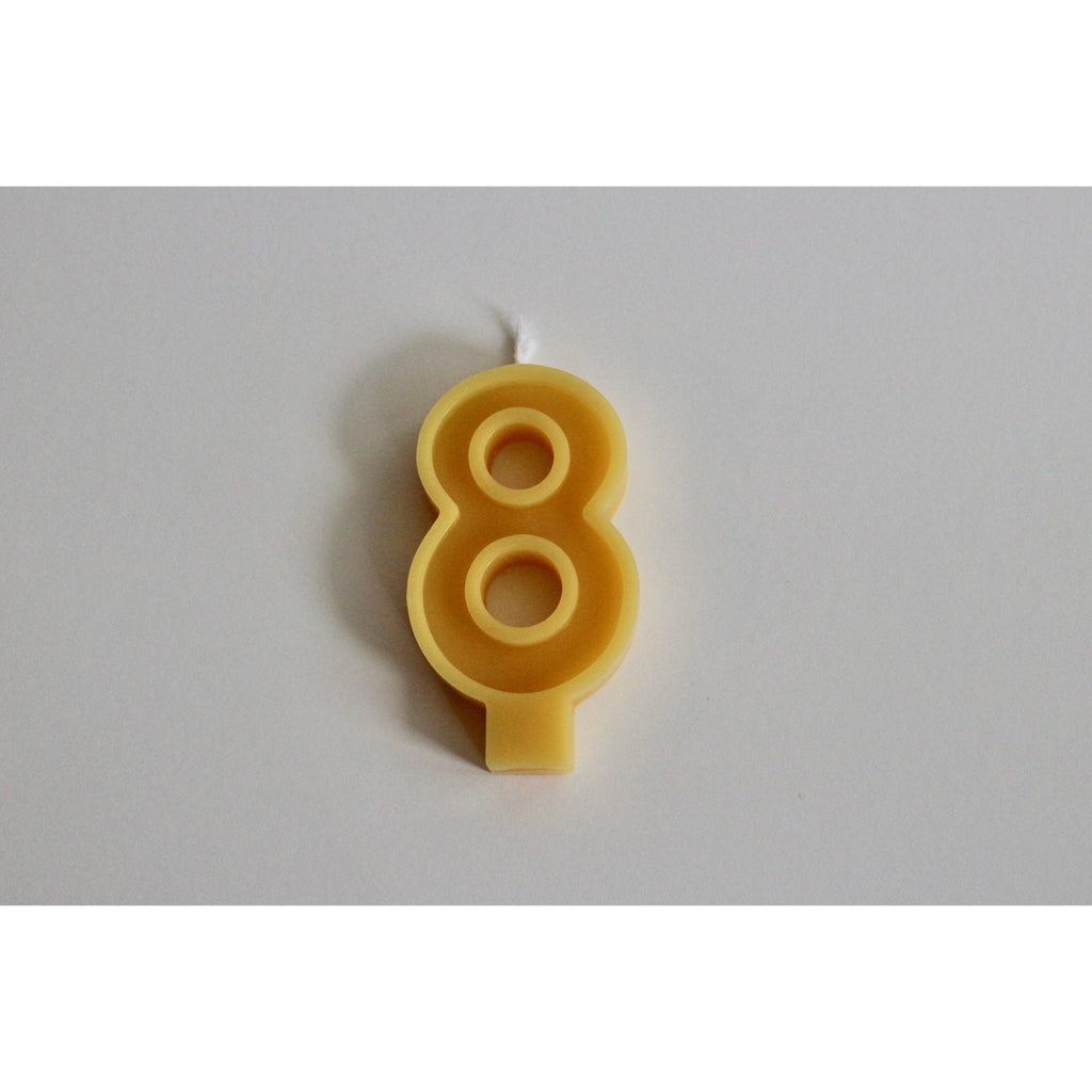 Beeswax Birthday Number Candle - Wild Creek Co