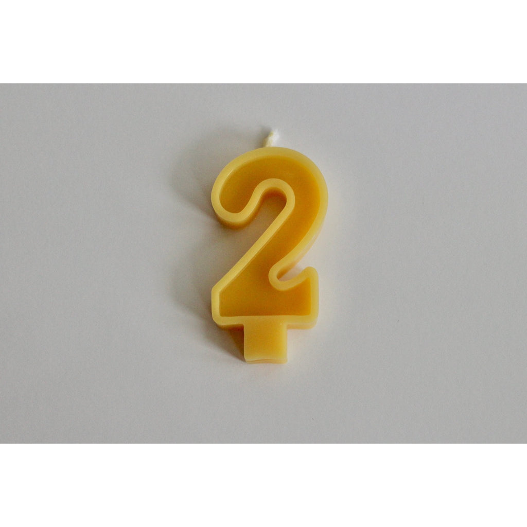 Beeswax Birthday Number Candle - Wild Creek Co