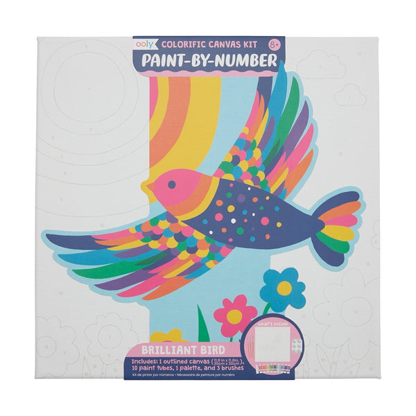 Colorific Canvas Paint By Number Kit - Brilliant Bird - Wild Creek Co