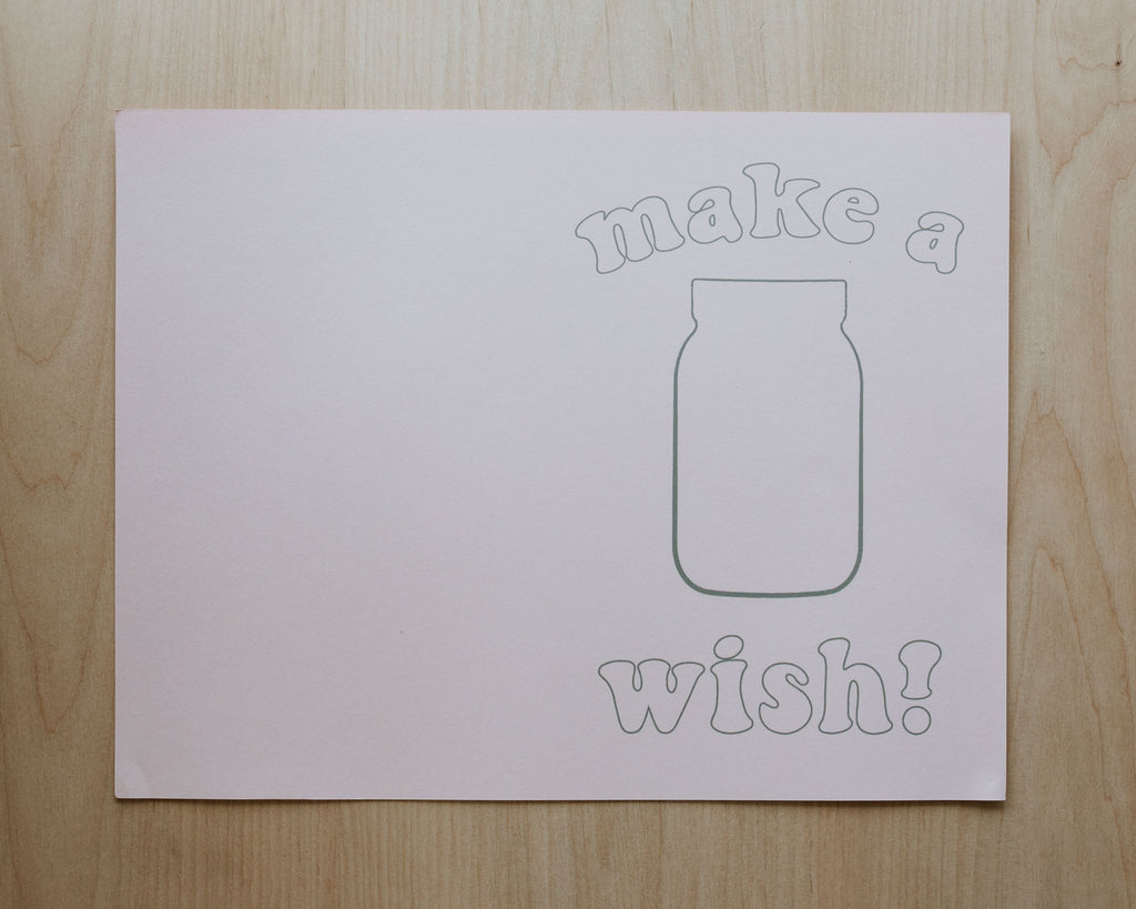 Make A Wish WIshing Jar Birthday Card Printable - Wild Creek Co