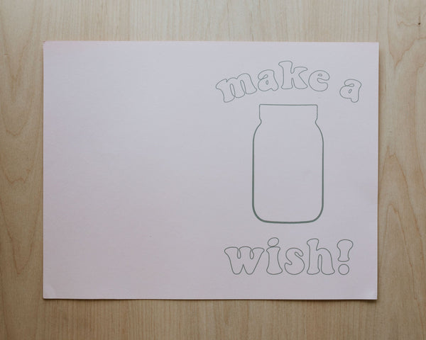 Make A Wish WIshing Jar Birthday Card Printable - Wild Creek Co