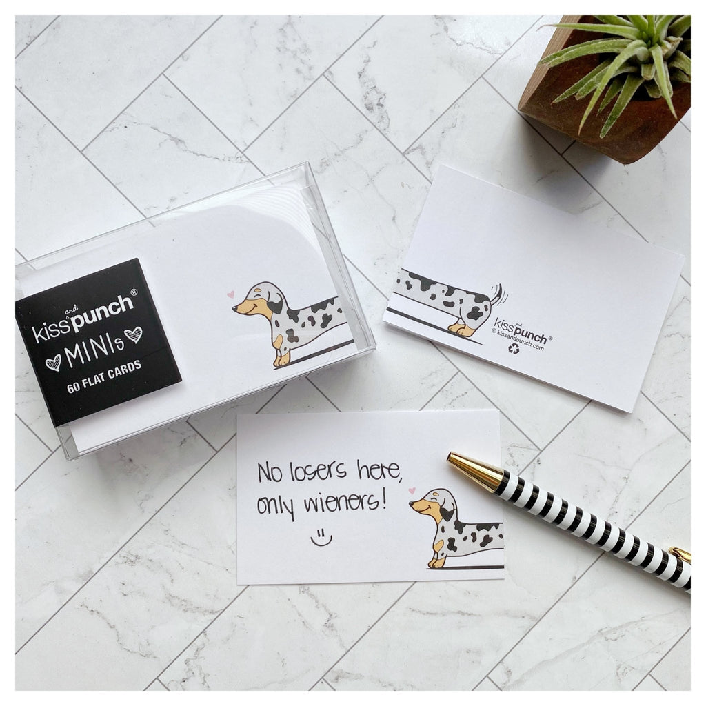 Mini Notecard Set of 60 - Weiner Dog - Wild Creek Co