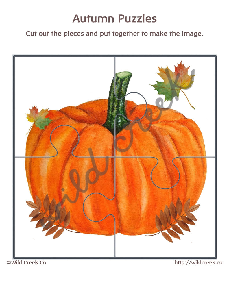 Preschool + Kindergarten Autumn Activity Pack Printable - Wild Creek Co