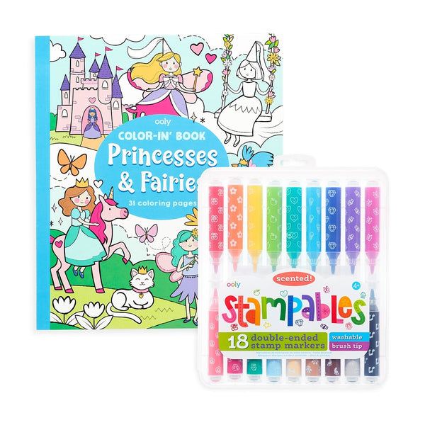Princess & Fairies Stampable Coloring Giftables Pack - Wild Creek Co