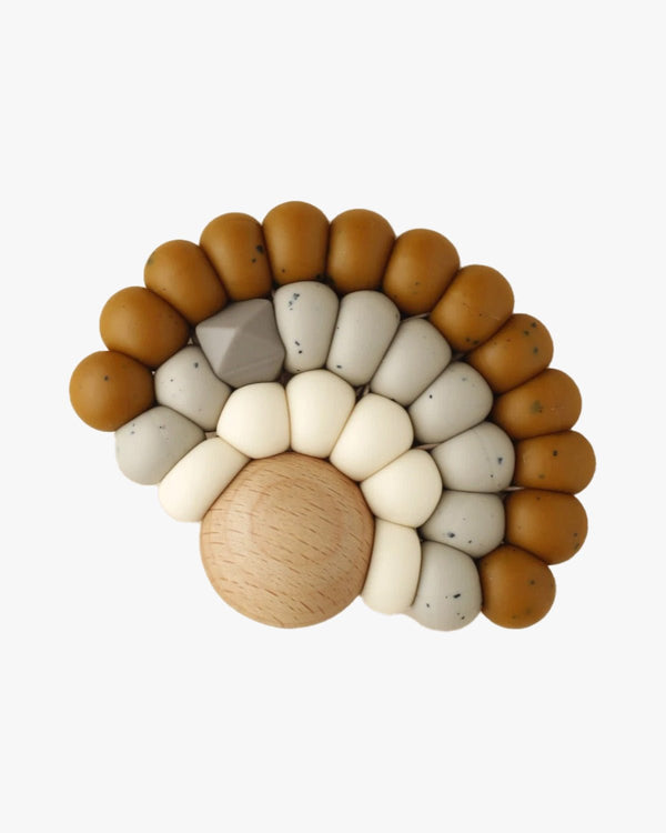 Silicone + Wood Rainbow Teether - Speckle - Wild Creek Co