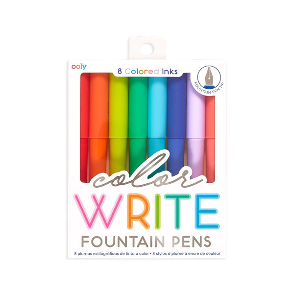 Color Write Fountain Pens - Set of 8 - Wild Creek Co