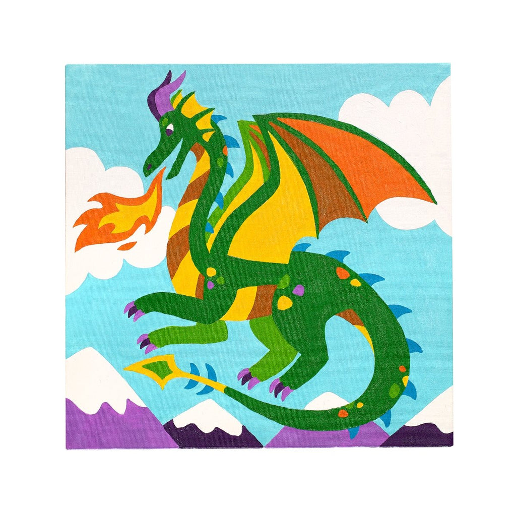 Colorific Canvas Paint by Number Kit - Fantastic Dragon - Wild Creek Co