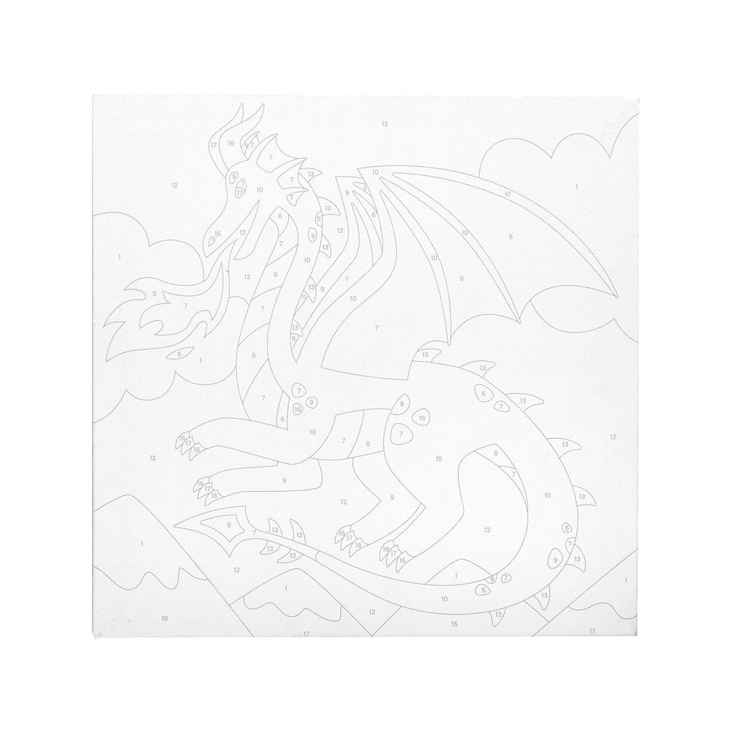 Colorific Canvas Paint by Number Kit - Fantastic Dragon - Wild Creek Co