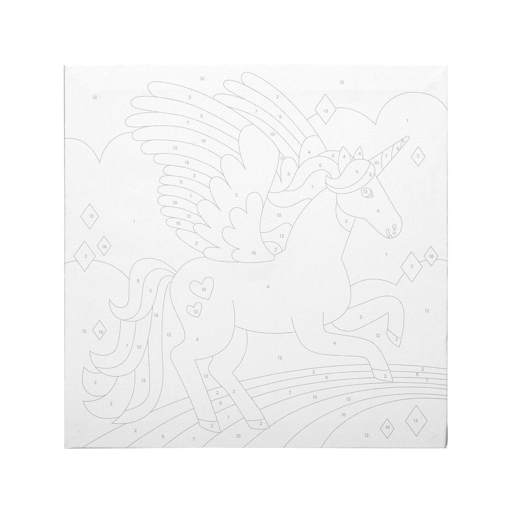 Colorific Canvas Paint by Number Kit - Magic Unicorn - Wild Creek Co