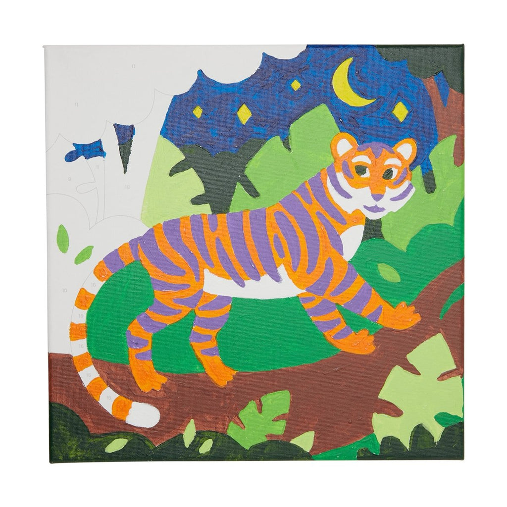 Colorific Canvas Paint By Number Kit - Terrific Tiger - Wild Creek Co