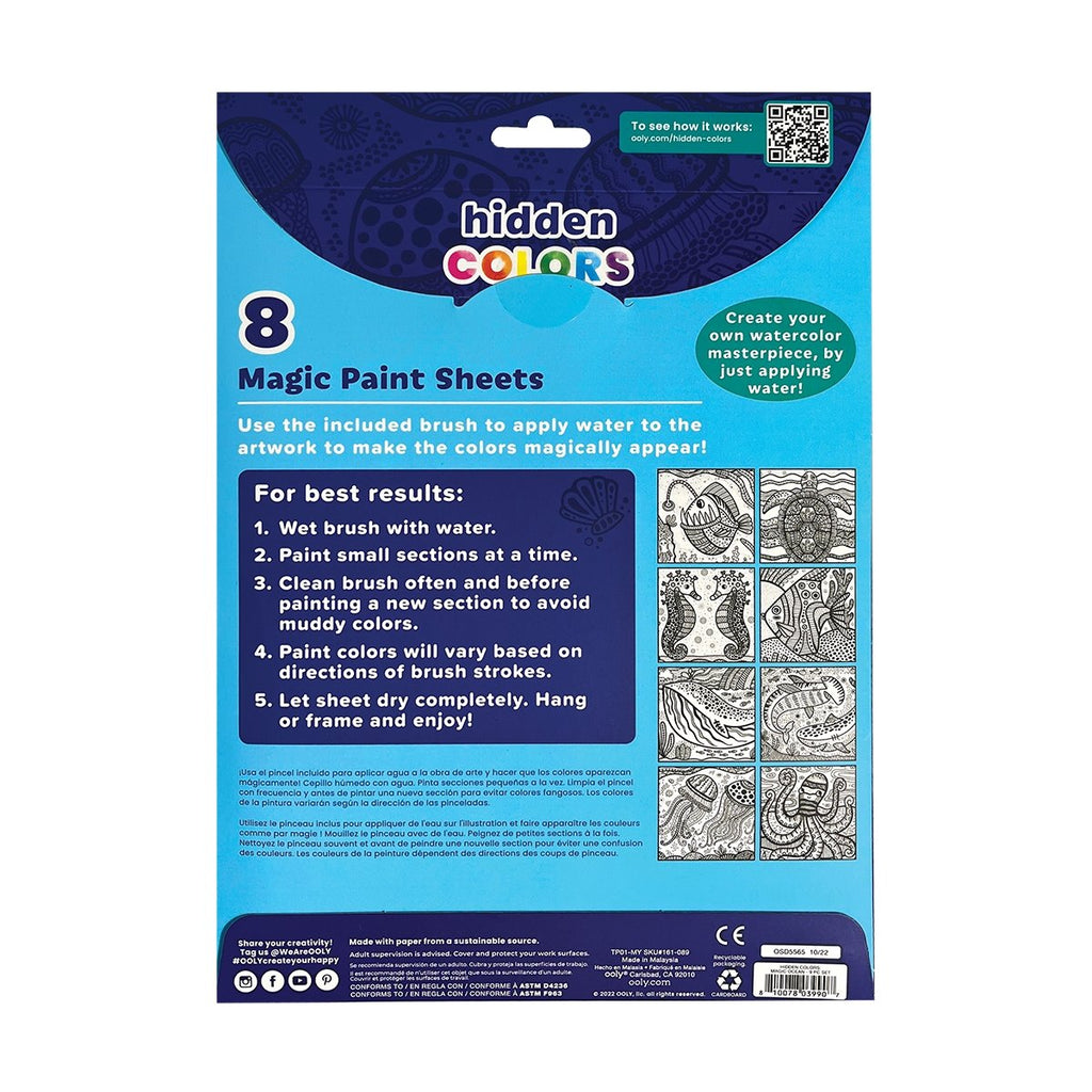 Hidden Colors Magic Paint Sheets - Magic Ocean - Wild Creek Co