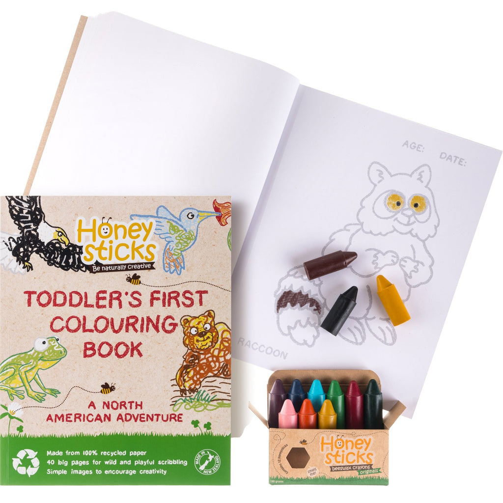 Honeysticks Creative Kid Coloring Set - North American Adventure - Wild Creek Co