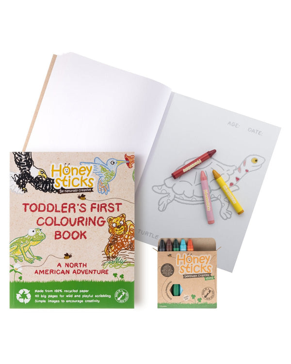 Honeysticks North American Book + Thins Coloring Set - Wild Creek Co