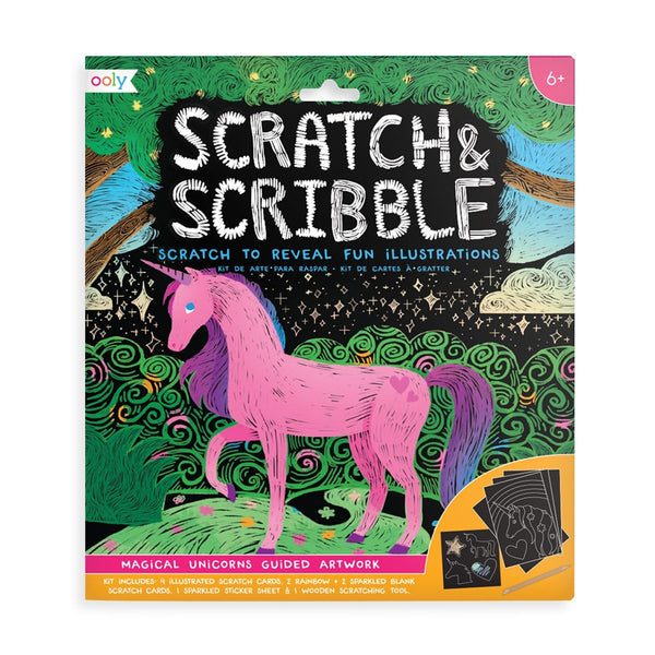 Magical Unicorn Scratch and Scribble Scratch Art Kit - Wild Creek Co