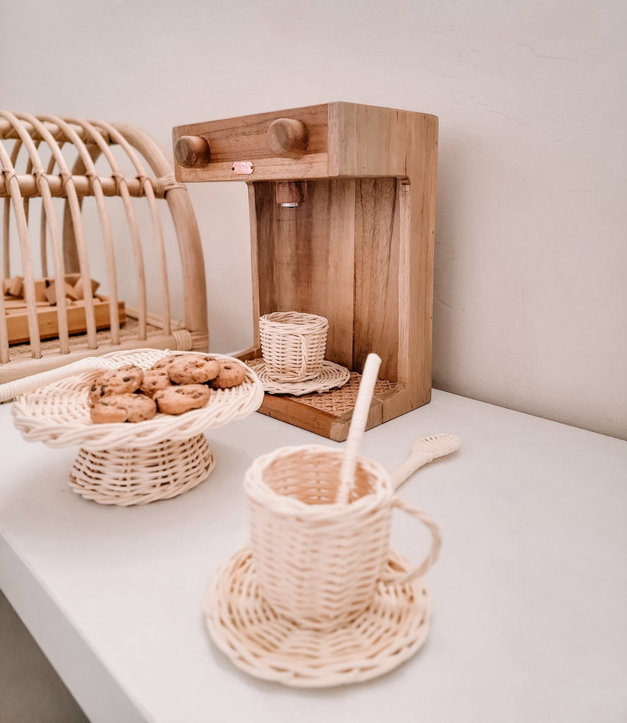 Poppie Rattan Coffee and Cake Set - Wild Creek Co