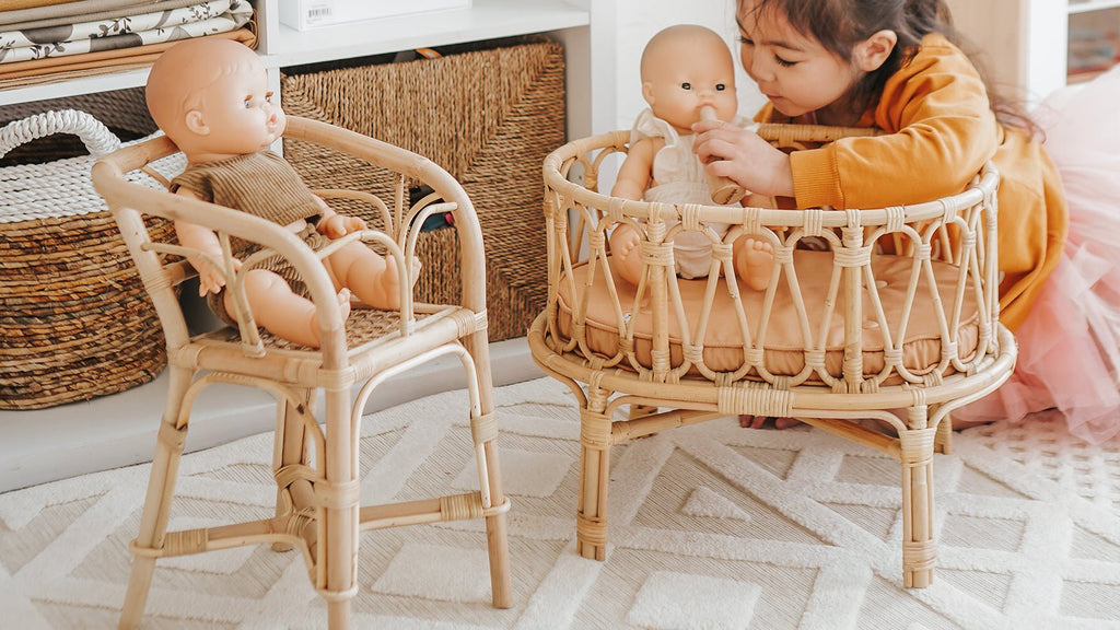 Poppie Rattan Doll High Chair - Wild Creek Co