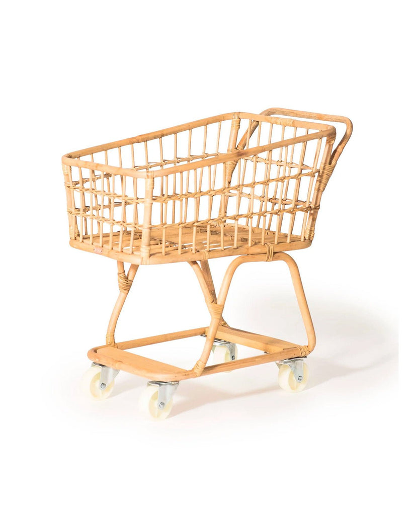 Poppie Rattan Shopper Shopping Cart - Wild Creek Co